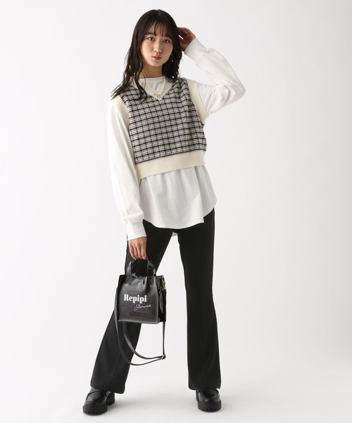 repipi armario（レピピ アルマリオ）の「ジョーゼットフレアパンツ（その他パンツ・キッズ・ブラック系その他・MEDIUM/SMALL/LARGE）」の3枚目の写真