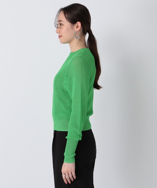 BARNYARDSTORM(バンヤードストーム)の「BARNYARDSTORM / 【WEB限定】畔編みニットシンプルプルオーバー(Tシャツ/カットソー・レディース・ブラック/グリーン/ブルー・FREE)」の12枚目の写真