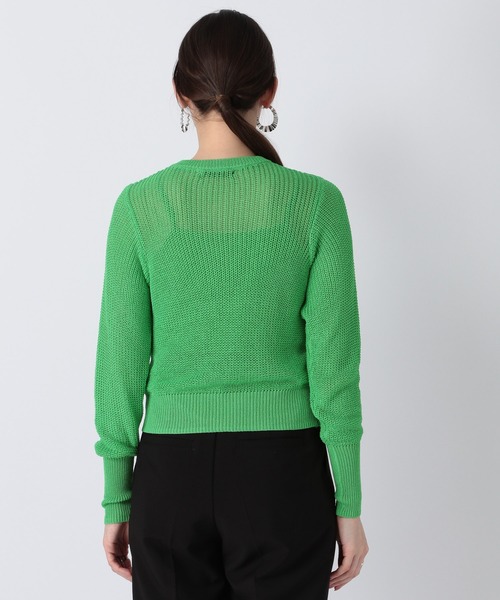BARNYARDSTORM(バンヤードストーム)の「BARNYARDSTORM / 【WEB限定】畔編みニットシンプルプルオーバー(Tシャツ/カットソー・レディース・ブラック/グリーン/ブルー・FREE)」の7枚目の写真