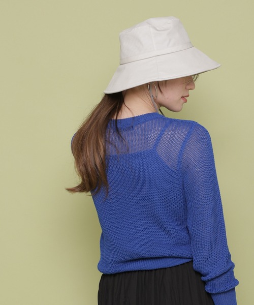 BARNYARDSTORM(バンヤードストーム)の「BARNYARDSTORM / 【WEB限定】畔編みニットシンプルプルオーバー(Tシャツ/カットソー・レディース・ブラック/グリーン/ブルー・FREE)」の14枚目の写真