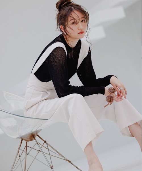 BARNYARDSTORM(バンヤードストーム)の「BARNYARDSTORM / 【WEB限定】畔編みニットシンプルプルオーバー(Tシャツ/カットソー・レディース・ブラック/グリーン/ブルー・FREE)」の9枚目の写真