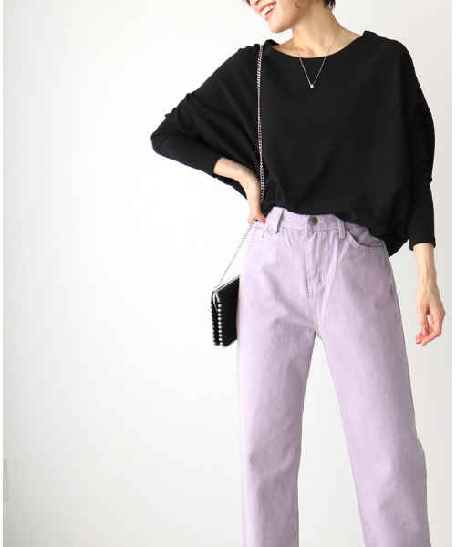 Ehre style(エーレスタイル)の「究極の着痩せ 落ち感ドルマントップス(Tシャツ/カットソー・レディース・ホワイト/ブラック/グレー/カーキ/ネイビー系/ブラウン/チャコールグレー/ホワイト系その他・FREE)」の4枚目の写真