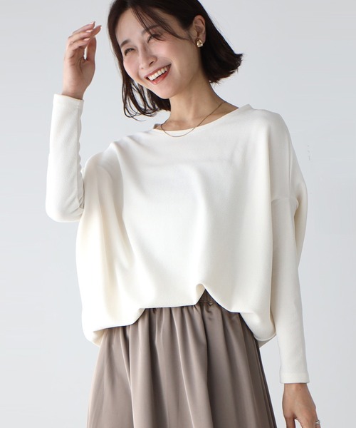 Ehre style(エーレスタイル)の「究極の着痩せ 落ち感ドルマントップス(Tシャツ/カットソー・レディース・ホワイト/ブラック/グレー/カーキ/ネイビー系/ブラウン/チャコールグレー/ホワイト系その他・FREE)」の10枚目の写真