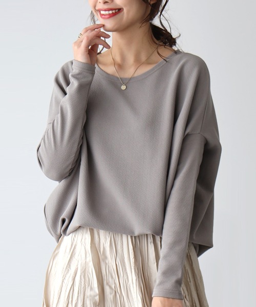 Ehre style(エーレスタイル)の「究極の着痩せ 落ち感ドルマントップス(Tシャツ/カットソー・レディース・ホワイト/ブラック/グレー/カーキ/ネイビー系/ブラウン/チャコールグレー/ホワイト系その他・FREE)」の19枚目の写真