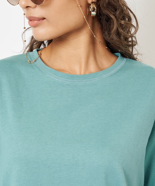 SPIRALGIRL（スパイラルガール）の「バックロゴTシャツ（Tシャツ/カットソー・レディース・グリーン/オフホワイト/ブラック・FREE）」の8枚目の写真