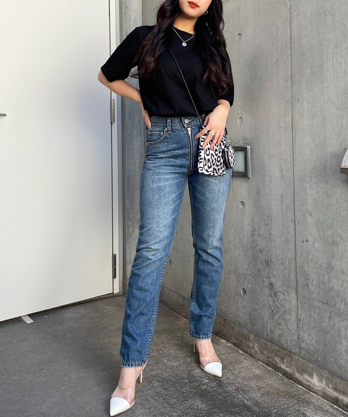 SPIRALGIRL（スパイラルガール）の「バックロゴTシャツ（Tシャツ/カットソー・レディース・グリーン/オフホワイト/ブラック・FREE）」の21枚目の写真