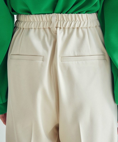 vis-`a-vis（ビサビ）の「【WEB限定】【選べるカラー!コスパ最強パンツ】セミワイドパンツ【洗濯機可】（スラックス・レディース・イエロー/ブラック/グリーン/サックスブルー/ピンク/キナリ・S/L/M/SS）」の22枚目の写真