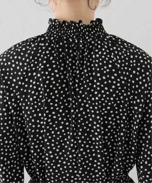 ラトータリテ★ドットシャーリングワンピース[カーキ] La TOTALITE（ラトータリテ）の「ドットシャーリングワンピース