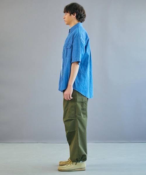 WEGO（ウィゴー）の「WEGO/デニムBIG半袖シャツ（シャツ/ブラウス・メンズ・ライトインディゴブルー・LARGE/MEDIUM/SMALL）」の11枚目の写真