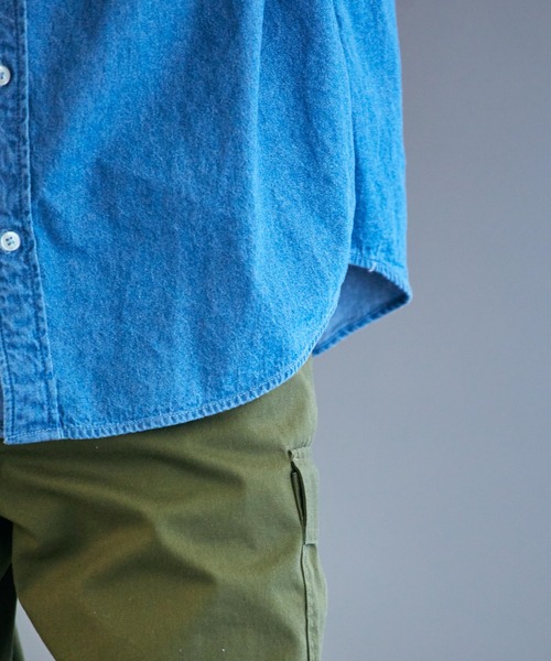 WEGO（ウィゴー）の「WEGO/デニムBIG半袖シャツ（シャツ/ブラウス・メンズ・ライトインディゴブルー・LARGE/MEDIUM/SMALL）」の18枚目の写真