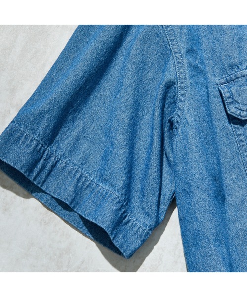 WEGO（ウィゴー）の「WEGO/デニムBIG半袖シャツ（シャツ/ブラウス・メンズ・ライトインディゴブルー・LARGE/MEDIUM/SMALL）」の21枚目の写真