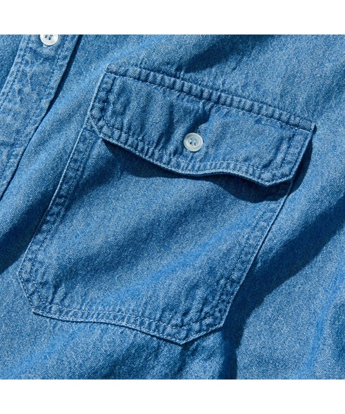 WEGO（ウィゴー）の「WEGO/デニムBIG半袖シャツ（シャツ/ブラウス・メンズ・ライトインディゴブルー・LARGE/MEDIUM/SMALL）」の22枚目の写真