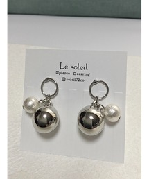 【Le soleil】コロンと揺れる フープピアス(MA)