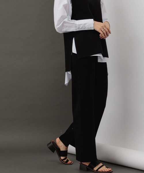 BARNYARDSTORM(バンヤードストーム)の「BARNYARDSTORM / 【WEB限定】ニットフレアパンツ(その他パンツ・レディース・ブラック/オフホワイト/ブルー・1/0)」の7枚目の写真
