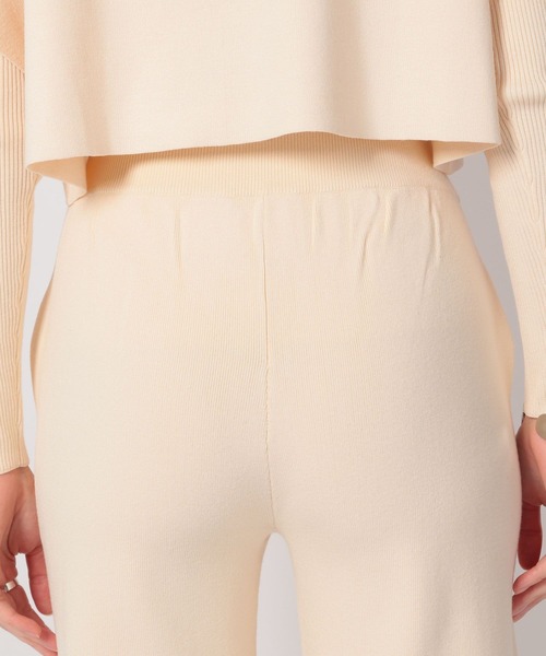 BARNYARDSTORM(バンヤードストーム)の「BARNYARDSTORM / 【WEB限定】ニットフレアパンツ(その他パンツ・レディース・ブラック/オフホワイト/ブルー・1/0)」の4枚目の写真