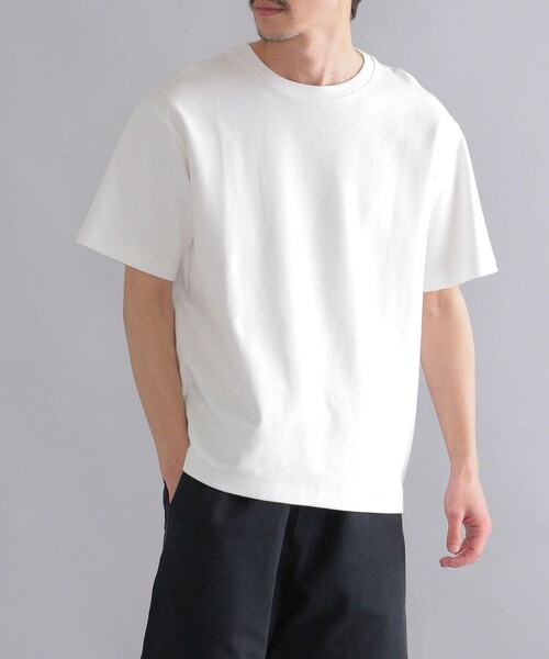 SHIPS(シップス)の「SHIPS: ミラノリブ クルーネック プルオーバー Tシャツ 22SS(Tシャツ/カットソー・メンズ・ホワイト/ライトグレー/ブラック/ホワイト系その他/ダークブルー/オフホワイト/グリーン/ライトブルー/ピンク/ワイン/ライトホワイト・SMALL/MEDIUM/LARGE/X-LARGE)」の2枚目の写真