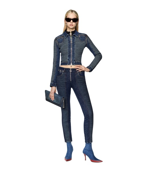 DIESEL(ディーゼル)の「レディース デニムパンツ スキニー フロントジップ スモッキングステッチ(デニムパンツ・レディース・インディゴブルー・29inch/25inch/27inch/23inch/31inch)」の5枚目の写真