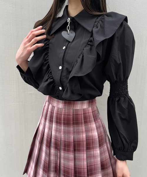 Crea titty&Co. PETIT（クレアティティーアンドコープチ）の「【Crea titty&Co.PETIT】ギャザースリーブブラウス（シャツ/ブラウス・レディース・ホワイト/ブラック・FREE）」の16枚目の写真