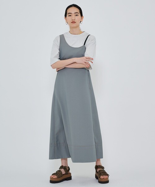 CITY TOKYO（シティトウキョウ）の「カラーステッチキャミワンピ（ワンピース・レディース・ベージュ/グレー・FREE）」の7枚目の写真