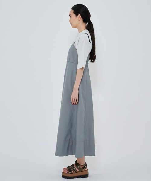 CITY TOKYO（シティトウキョウ）の「カラーステッチキャミワンピ（ワンピース・レディース・ベージュ/グレー・FREE）」の10枚目の写真