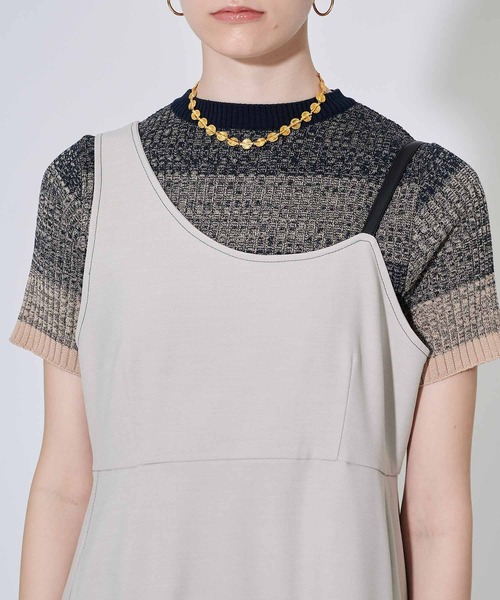 CITY TOKYO（シティトウキョウ）の「カラーステッチキャミワンピ（ワンピース・レディース・ベージュ/グレー・FREE）」の22枚目の写真