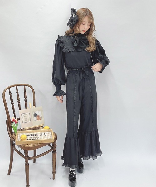 Swankiss（スワンキス）の「HN chiffon frill LP/T（その他パンツ・レディース・ブラック/ホワイト/ピンク・FREE）」の2枚目の写真