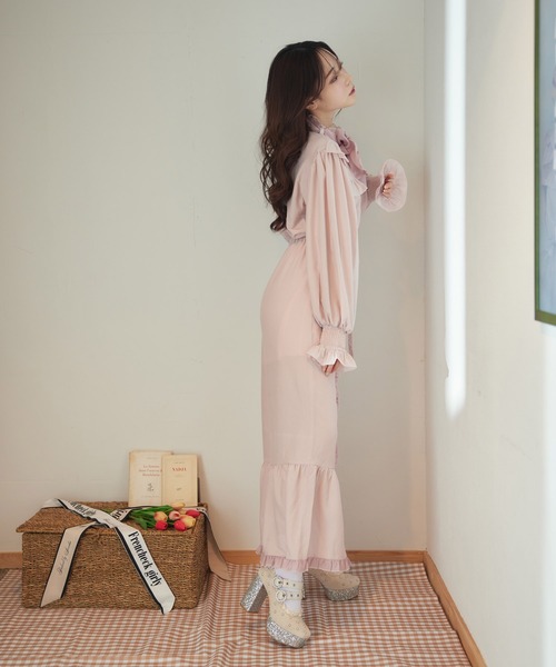 Swankiss（スワンキス）の「HN chiffon frill LP/T（その他パンツ・レディース・ブラック/ホワイト/ピンク・FREE）」の4枚目の写真