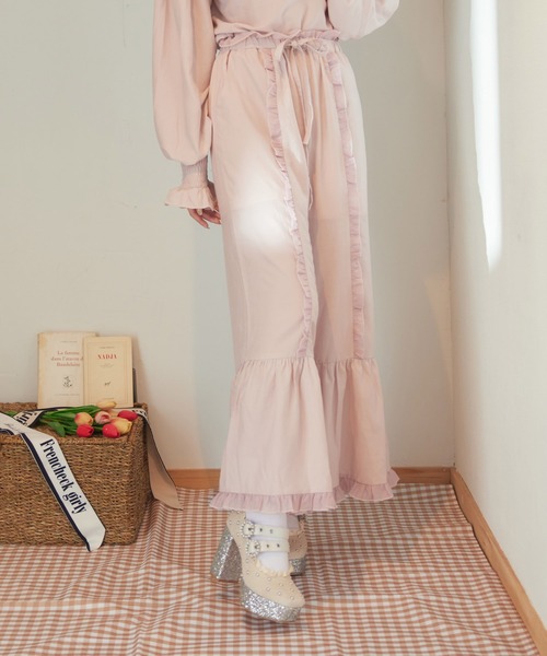 Swankiss（スワンキス）の「HN chiffon frill LP/T（その他パンツ・レディース・ブラック/ホワイト/ピンク・FREE）」の7枚目の写真