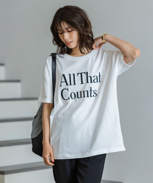 BAYFLOW（ベイフロー）の「アソートロゴBIGT（Tシャツ/カットソー・レディース・オフホワイト/ネイビー/ブラック・FREE）」の4枚目の写真