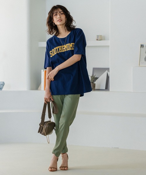 BAYFLOW（ベイフロー）の「アソートロゴBIGT（Tシャツ/カットソー・レディース・オフホワイト/ネイビー/ブラック・FREE）」の5枚目の写真