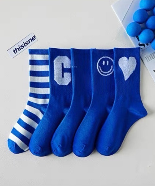 .KOM（ドットコム）の「『.KOM/ドットケーオーエム』デザインプリントブルーソックス【Y】【CN】（ソックス/靴下・メンズ・A/B/C/D/E・FREE）」の6枚目の写真