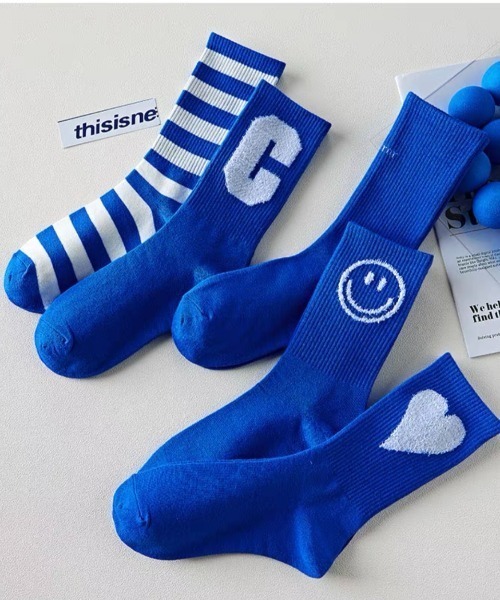 .KOM（ドットコム）の「『.KOM/ドットケーオーエム』デザインプリントブルーソックス【Y】【CN】（ソックス/靴下・メンズ・A/B/C/D/E・FREE）」の8枚目の写真