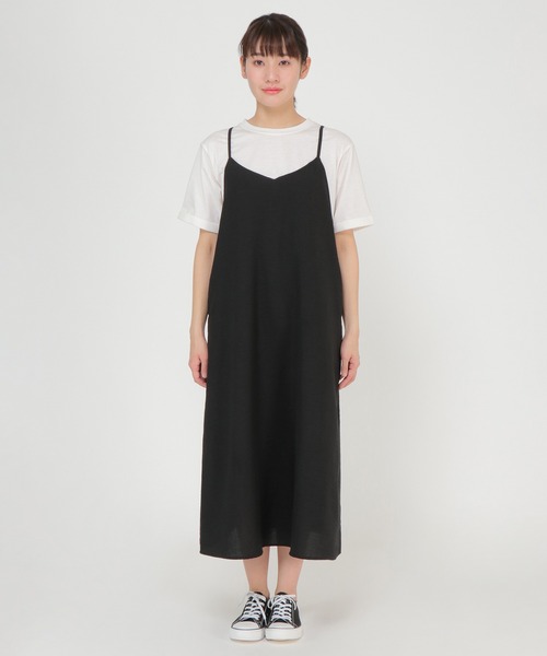 ikka（イッカ）の「【Sサイズ WEB限定】カットブラウスキャミワンピアンサンブル（ワンピース・レディース・ブラック/ベージュ/グリーン・S/M/L）」の11枚目の写真