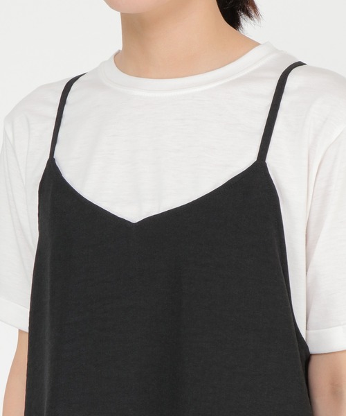 ikka（イッカ）の「【Sサイズ WEB限定】カットブラウスキャミワンピアンサンブル（ワンピース・レディース・ブラック/ベージュ/グリーン・S/M/L）」の6枚目の写真