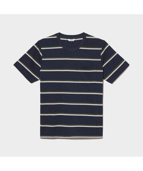 AIGLE(エーグル)の「MIJ マルチボーダー ポケット 半袖Tシャツ(Tシャツ/カットソー・メンズ・ホワイト/ライトブルー/ダークネイビー・M/S/L/LL)」の15枚目の写真