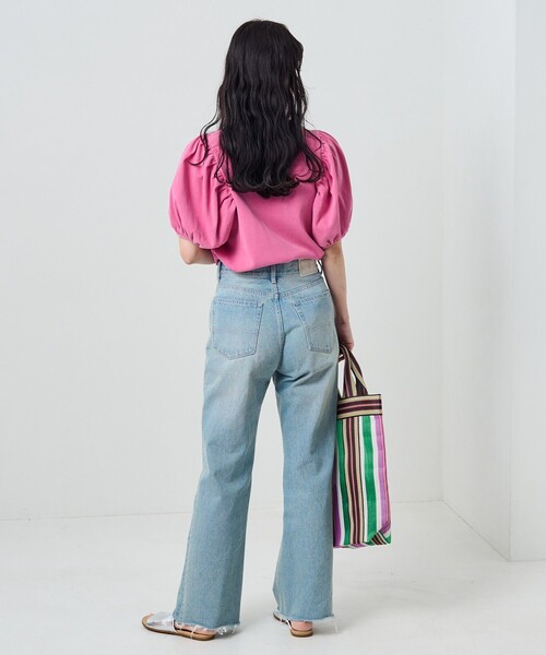 FREAK'S STORE(フリークスストア)の「ピグメントパフスリーブ半袖Tシャツ(Tシャツ/カットソー・レディース・ブラック/ピンク/オレンジ/グリーン・フリ-)」の8枚目の写真