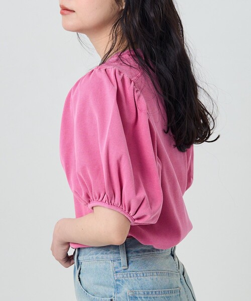 FREAK'S STORE(フリークスストア)の「ピグメントパフスリーブ半袖Tシャツ(Tシャツ/カットソー・レディース・ブラック/ピンク/オレンジ/グリーン・フリ-)」の13枚目の写真