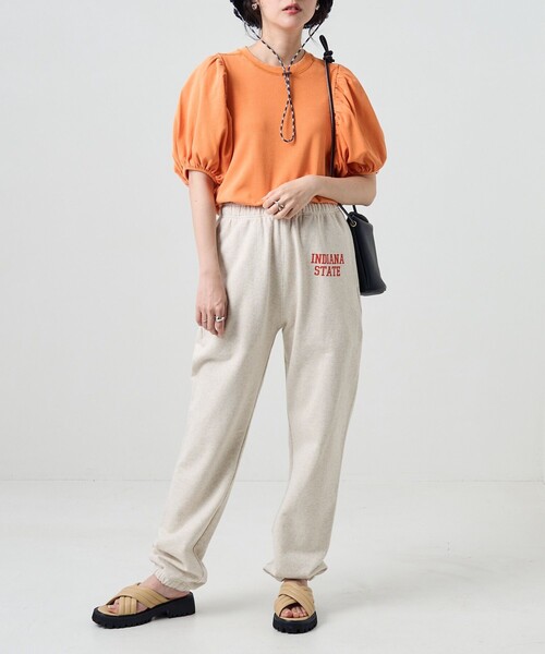 FREAK'S STORE(フリークスストア)の「ピグメントパフスリーブ半袖Tシャツ(Tシャツ/カットソー・レディース・ブラック/ピンク/オレンジ/グリーン・フリ-)」の14枚目の写真