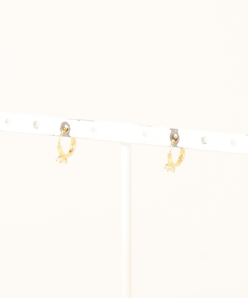 HALEY PESCA(ヘーリーペスカ)の「HALEY PESCA/バタフライライクビジュー ミニフープピアス(ピアス(両耳用)・レディース・シルバー/ゴールド・FREE)」の7枚目の写真