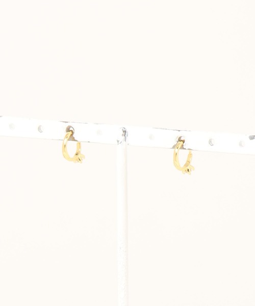 HALEY PESCA(ヘーリーペスカ)の「HALEY PESCA/バタフライライクビジュー ミニフープピアス(ピアス(両耳用)・レディース・シルバー/ゴールド・FREE)」の5枚目の写真