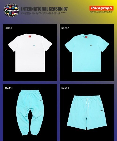 Paragraph(パラグラフ)の「A'GEM/9 × .kom『paragraph/パラグラフ』One Point Logo Half Pants/ワンポイントロゴ ハーフパンツ(その他パンツ・メンズ・ライトブルー/グリーン・FREE)」の6枚目の写真