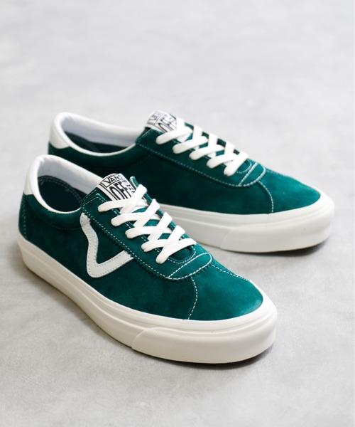 And A（アンドエー）の「VANS ヴァンズ / STYLE 73 DX スタイル ローカット スエード レザースニーカー / VN0A7Q5A4QU_DRK_KHK（スニーカー・レディース・グリーン/パープル/ベージュ・23.0cm/24.5cm/24.0cm/23.5cm）」の3枚目の写真