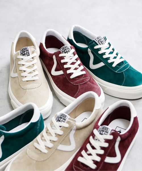 And A（アンドエー）の「VANS ヴァンズ / STYLE 73 DX スタイル ローカット スエード レザースニーカー / VN0A7Q5A4QU_DRK_KHK（スニーカー・レディース・グリーン/パープル/ベージュ・23.0cm/24.5cm/24.0cm/23.5cm）」の4枚目の写真