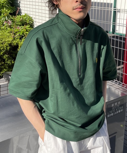 U.S. POLO ASSN.（ユーエスポロアッスン）の「半袖ハーフジップスウェット（Tシャツ/カットソー・メンズ・ブラック/グレー/グリーン・MEDIUM/LARGE）」の15枚目の写真