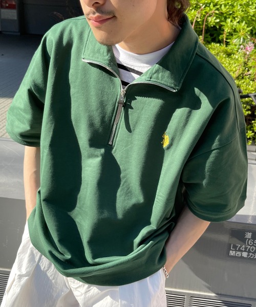 U.S. POLO ASSN.（ユーエスポロアッスン）の「半袖ハーフジップスウェット（Tシャツ/カットソー・メンズ・ブラック/グレー/グリーン・MEDIUM/LARGE）」の18枚目の写真