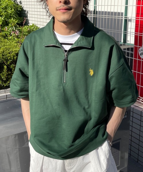 U.S. POLO ASSN.（ユーエスポロアッスン）の「半袖ハーフジップスウェット（Tシャツ/カットソー・メンズ・ブラック/グレー/グリーン・MEDIUM/LARGE）」の19枚目の写真