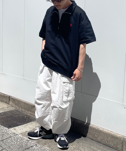 U.S. POLO ASSN.（ユーエスポロアッスン）の「半袖ハーフジップスウェット（Tシャツ/カットソー・メンズ・ブラック/グレー/グリーン・MEDIUM/LARGE）」の9枚目の写真