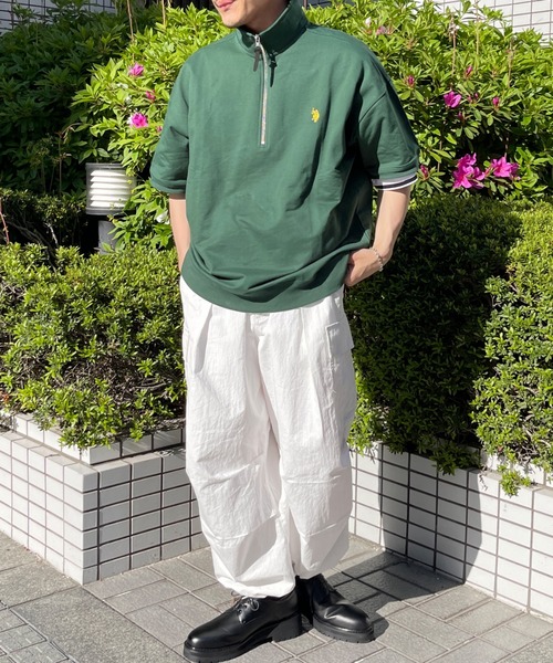 U.S. POLO ASSN.（ユーエスポロアッスン）の「半袖ハーフジップスウェット（Tシャツ/カットソー・メンズ・ブラック/グレー/グリーン・MEDIUM/LARGE）」の20枚目の写真