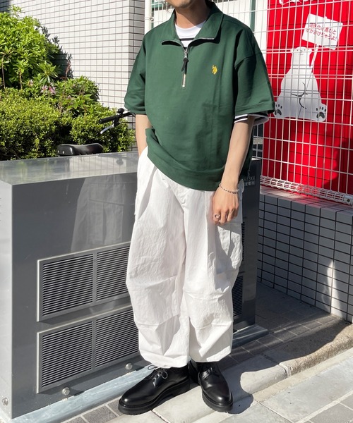 U.S. POLO ASSN.（ユーエスポロアッスン）の「半袖ハーフジップスウェット（Tシャツ/カットソー・メンズ・ブラック/グレー/グリーン・MEDIUM/LARGE）」の22枚目の写真