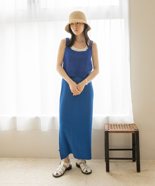 LOWRYS FARM（ローリーズファーム）の「ニットビスチェ　281355（ベスト・レディース・ブラック/ブラウン/オフホワイト/ブルー・FREE）」の10枚目の写真